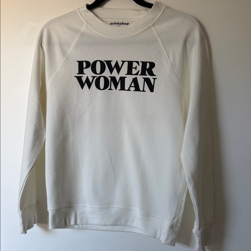 J. Crew Power Woman White Sweatshirt